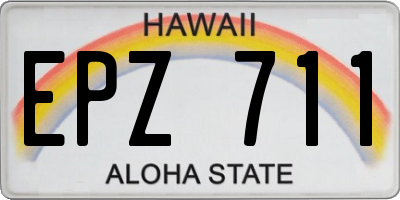 HI license plate EPZ711