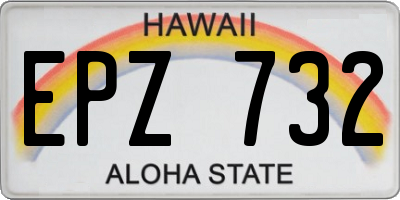 HI license plate EPZ732