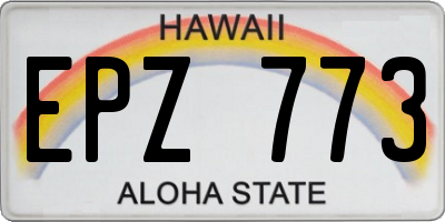 HI license plate EPZ773