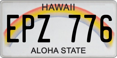 HI license plate EPZ776