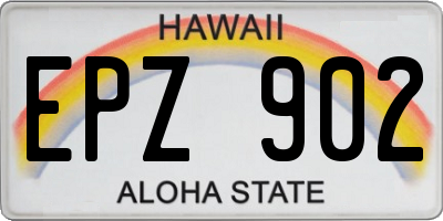 HI license plate EPZ902