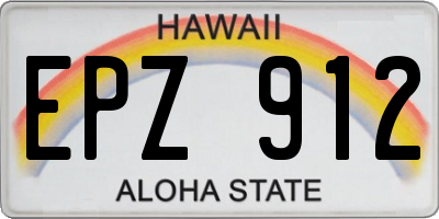 HI license plate EPZ912