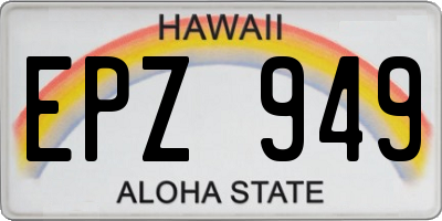 HI license plate EPZ949