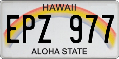 HI license plate EPZ977