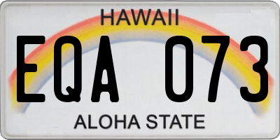 HI license plate EQA073