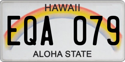 HI license plate EQA079