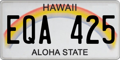 HI license plate EQA425
