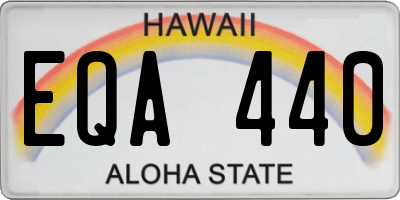 HI license plate EQA440
