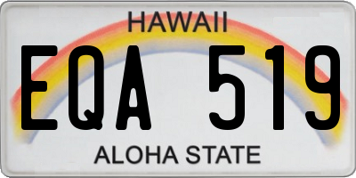 HI license plate EQA519