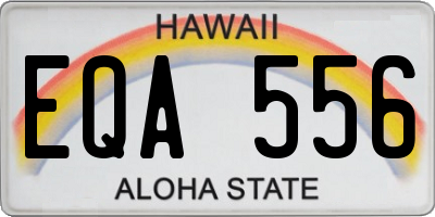 HI license plate EQA556