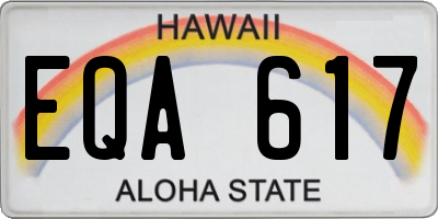 HI license plate EQA617