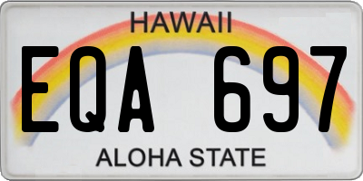 HI license plate EQA697
