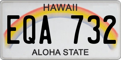 HI license plate EQA732
