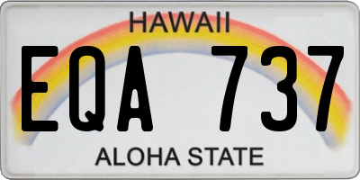 HI license plate EQA737