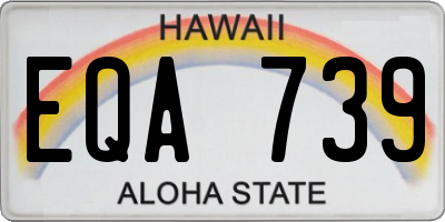 HI license plate EQA739