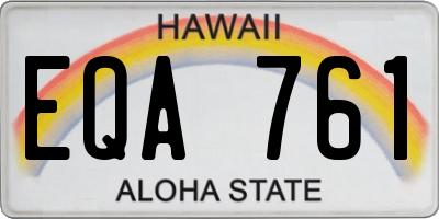 HI license plate EQA761