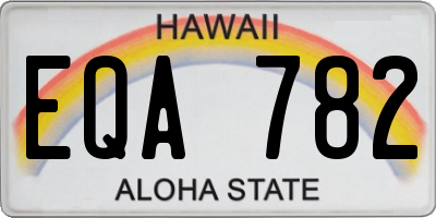 HI license plate EQA782