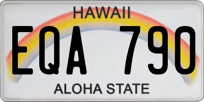 HI license plate EQA790