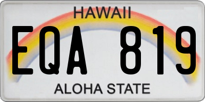 HI license plate EQA819