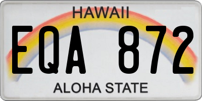 HI license plate EQA872