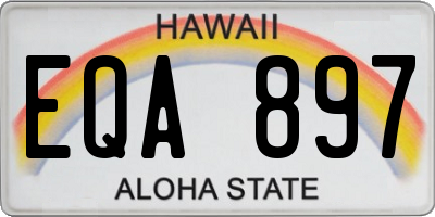 HI license plate EQA897