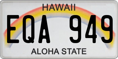 HI license plate EQA949