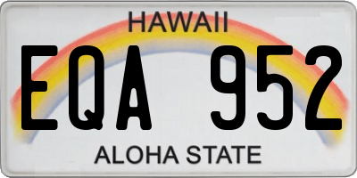 HI license plate EQA952