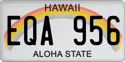 HI license plate EQA956