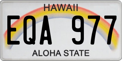 HI license plate EQA977