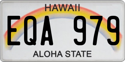 HI license plate EQA979