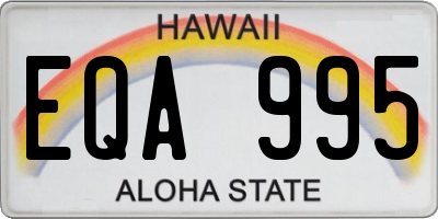 HI license plate EQA995