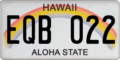 HI license plate EQB022