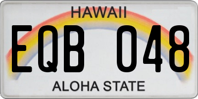 HI license plate EQB048