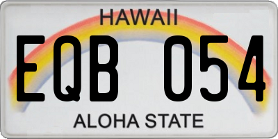 HI license plate EQB054