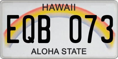 HI license plate EQB073