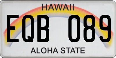 HI license plate EQB089