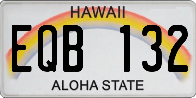 HI license plate EQB132