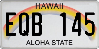 HI license plate EQB145