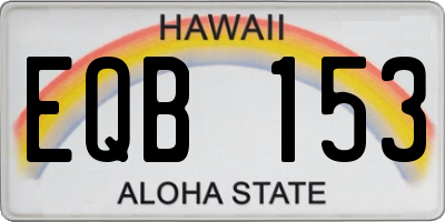 HI license plate EQB153