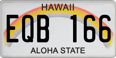 HI license plate EQB166