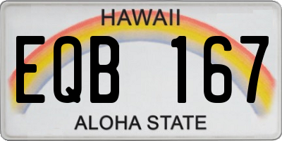 HI license plate EQB167