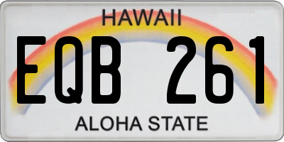 HI license plate EQB261