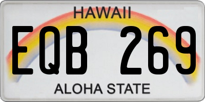 HI license plate EQB269