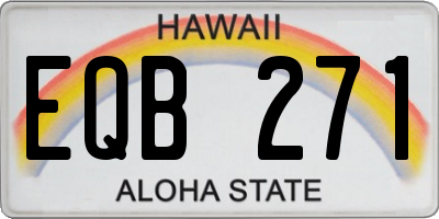 HI license plate EQB271