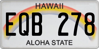 HI license plate EQB278