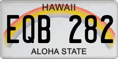 HI license plate EQB282