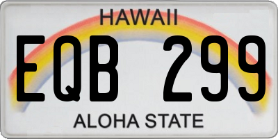 HI license plate EQB299
