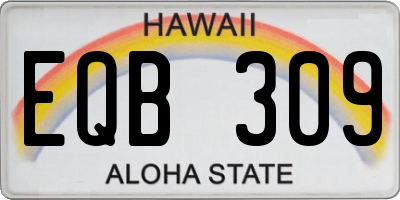 HI license plate EQB309