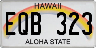 HI license plate EQB323