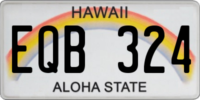 HI license plate EQB324